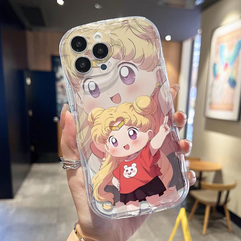 

Кремовый волнистый изогнутый силиконовый глянцевый мягкий чехол с милой девушкой и принтом в виде ракушки, задняя крышка для мобильного телефона для iPhone, Samsung, Xiaomi Xiaomi Poco C65 чистый