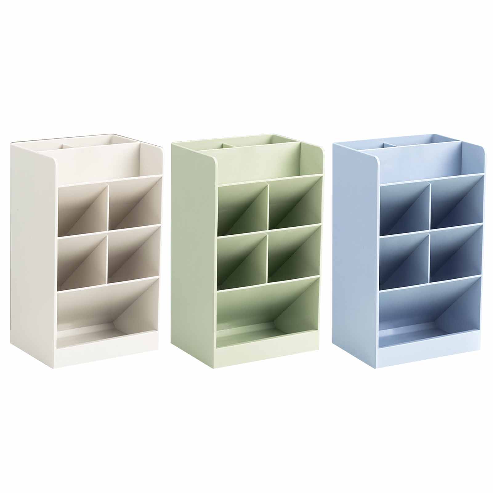 

Держатель для ручек Многоцелевой Большой емкости Современный Простой Наклонный Дизайн 5 отделений Держатель для карандашей для Blue