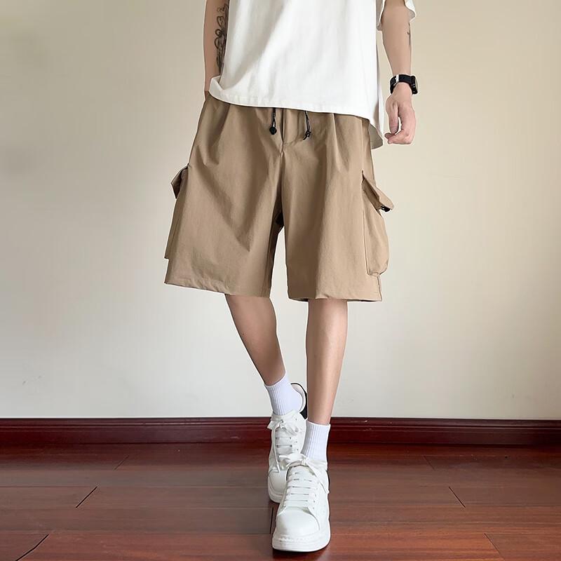 FENGXUN Men s Summer Loose Fit Drawstring Cargo Shorts L