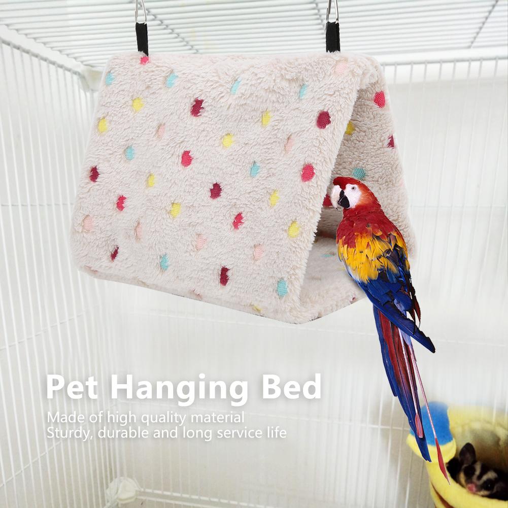 Plysch Hamster Hängmatta Varm Hängande Bo för Små Husdjur Papegojor Myna Sockerglidare Fåglar