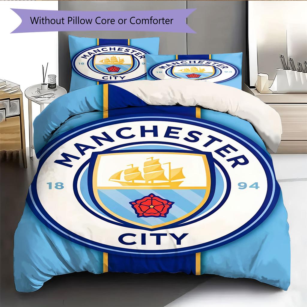Rodri MCFC General Bedding Quilt Set Quilt Cover Pillowcase Home Decoration Birthday Gift (1 * Duvet Cover + 2 * Pillowcase, Without Core)