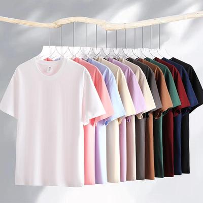 Unisex 200g Heavyweight Pure Cotton Drop Shoulder T-shirt, Twelve Colors, Loose Fit Short Sleeve