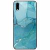 Case Tempered Glass Hard Clear Phone Case For Vivo Y91C Protector Shockproof Marble Fundas Coque