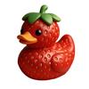 Fruit Duck Figurine Resin Fruit Themed Duckling Statue Peach Strawberry Duck