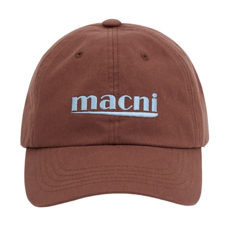 macni SIGNATURE LOGO BALL CAP_BROWN