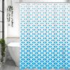 Blue Gradient Geometric Shower Curtain, Bathroom Decorative Shower Curtain, Waterproof Shower Curtain with Hooks