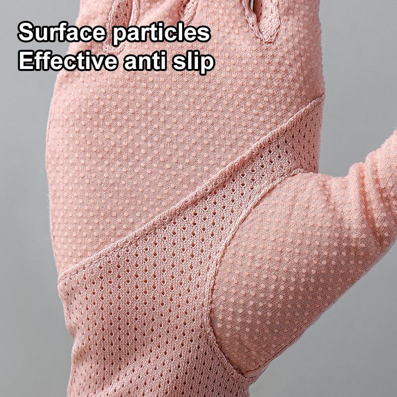 1Pair Wave Point Summer Driving Non-slip Sunscreen Outdoor Touch Screen Breathable Half-finger Gloves Soft Anti UV