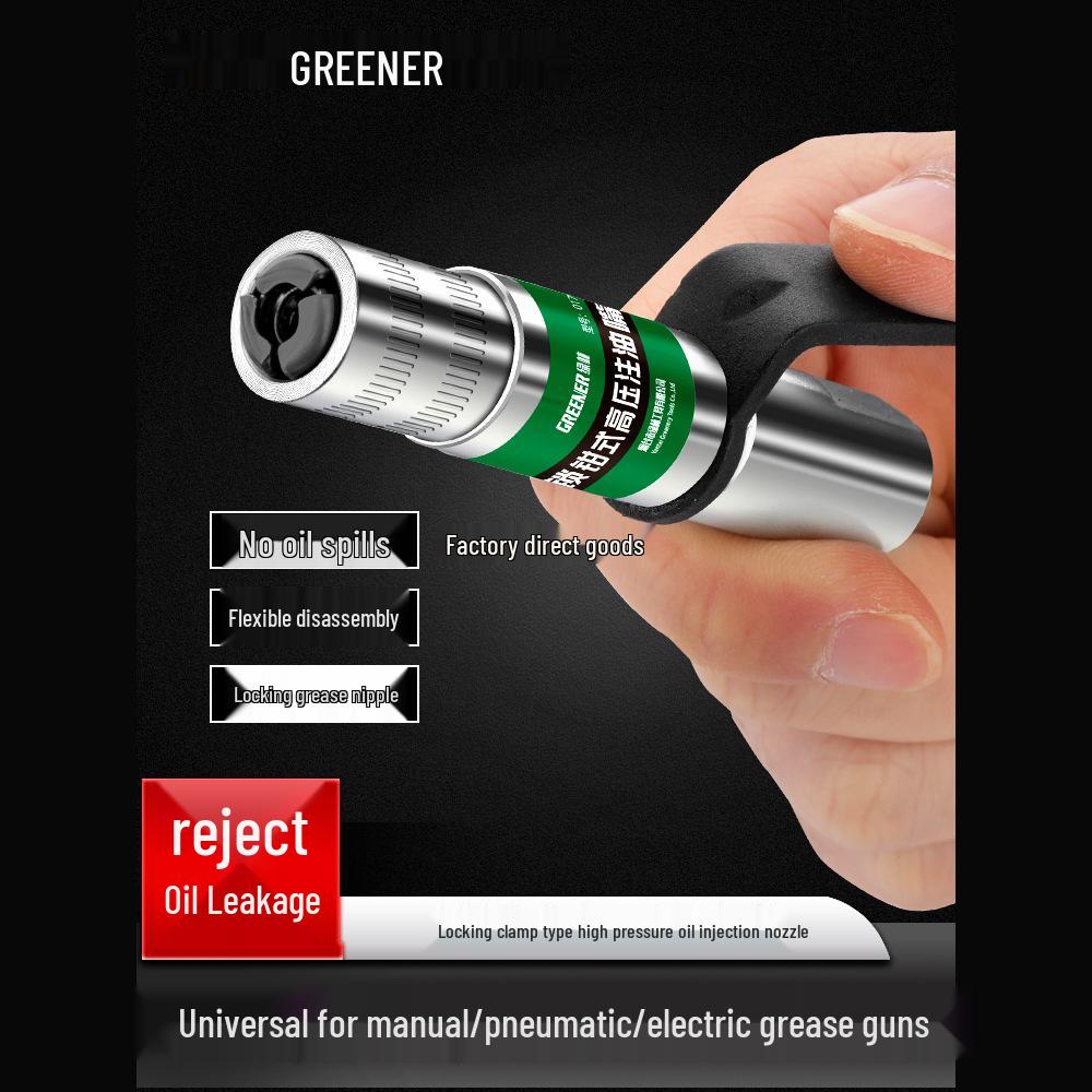Green Forest High-Pressure Manual Locking Grease Gun Nozzle Set