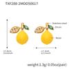 Nivora Resin Fruit Lemon Pendant Necklace For Women Imitation Zircon Stainless Steel Zircon Handmade Strand Beads Choker Zircon