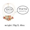 Metal Chain Enamel Floral Necklace Layered Charm Flower Pendant Necklace Ethnic Style Exaggerated Beads Clavicle Chain Gift