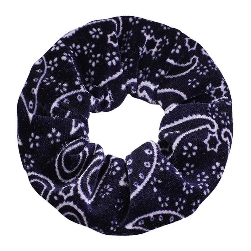 2PCS  Korean Velvet Diam12CM Scrunchies Paisley Hair Scrunchy Hair Ties Accessories Elastic Hair Bands