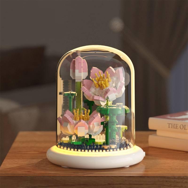 Puzzle Educational Building Blocks Flower Sunflower Jasmine Children Toys Model