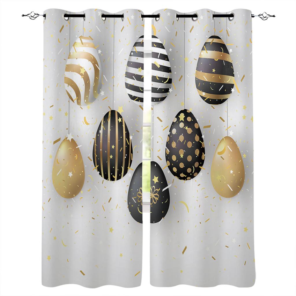 Påskägg Färgade Kärlek Dekoration Hem Gardiner Hushållsartiklar Vardagsrum Sovrum Gardin