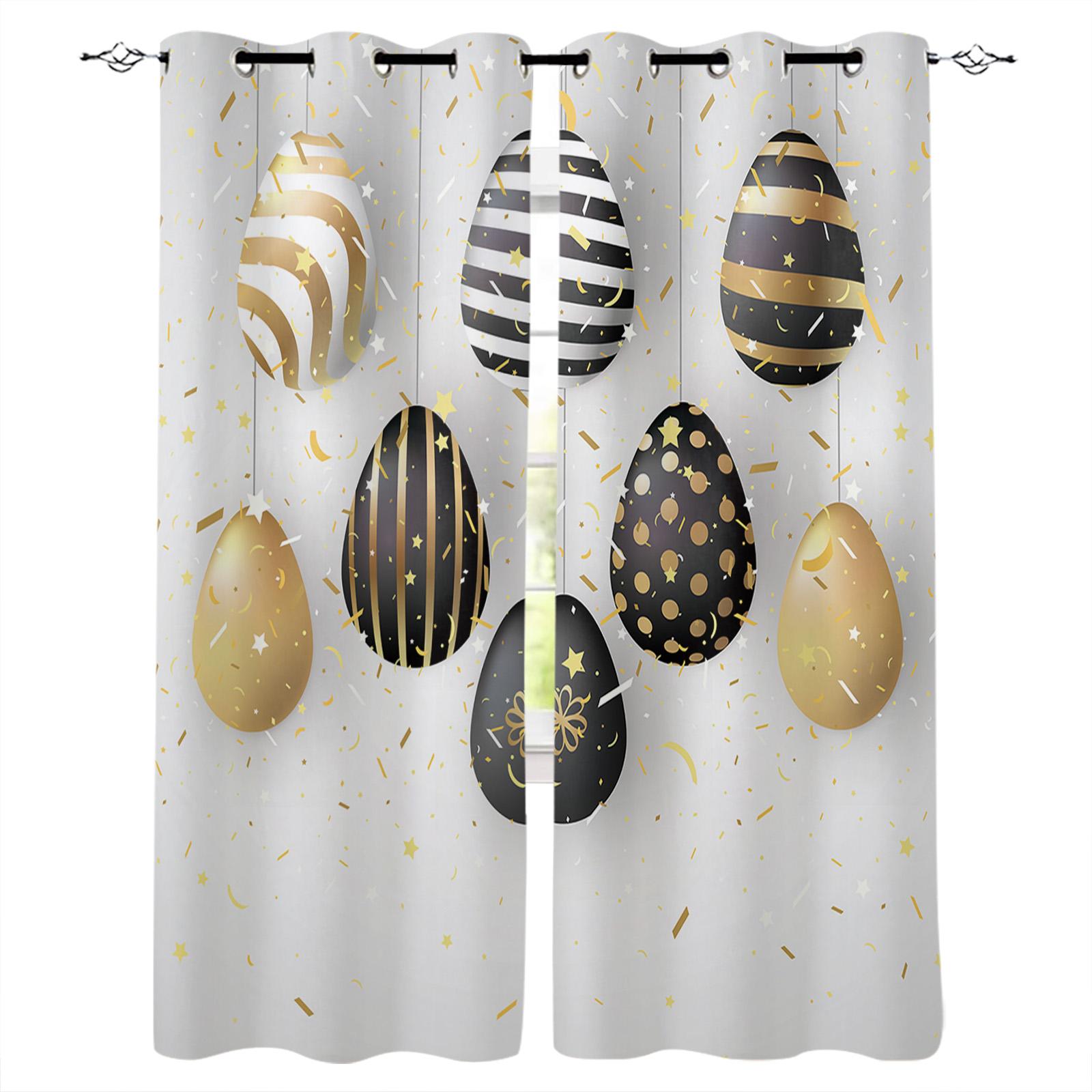 

Пасхальные яйца Цветные украшения с любовью Домашние шторы Товары для дома Гостиная Спальня Шторы 135W x 60H(cm)