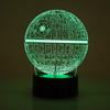 Night Light ABS Base Holder Planet Pattern Lamp Touch Switch (Black without Remote Control)