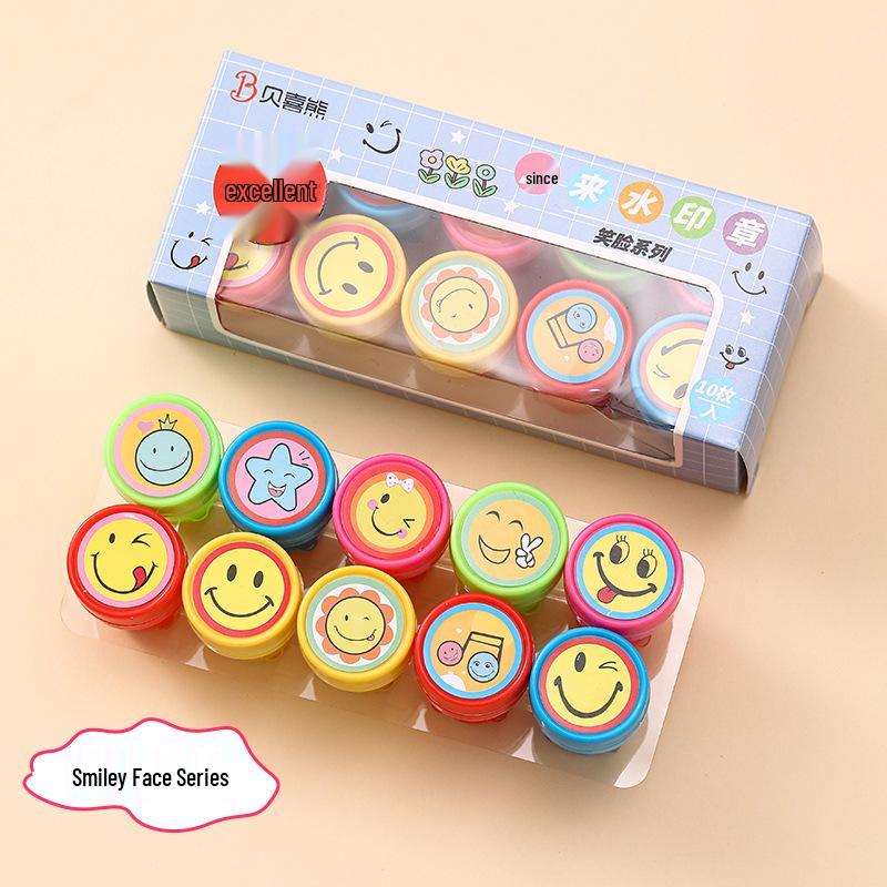 Creative Cartoon Animal Stamp Set for Kids - Fun, Cute Plastic Stamps for Kindergarten Gifts