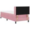 Box Spring Bed with Headboard Pink 200 X 80 Cm Velvet