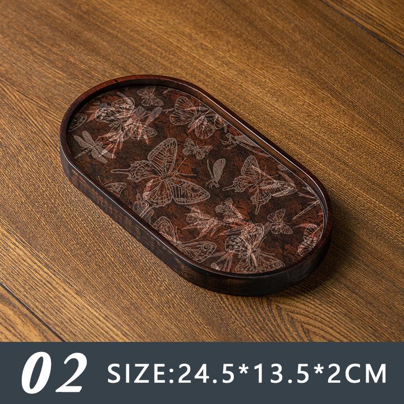 Retro Chinese Ancient Style Bamboo Tea Tray Ceremony Dry Bubble Tray Kung Fu Tea Ceremony Accessories Coffee Table Zen Tea Mat
