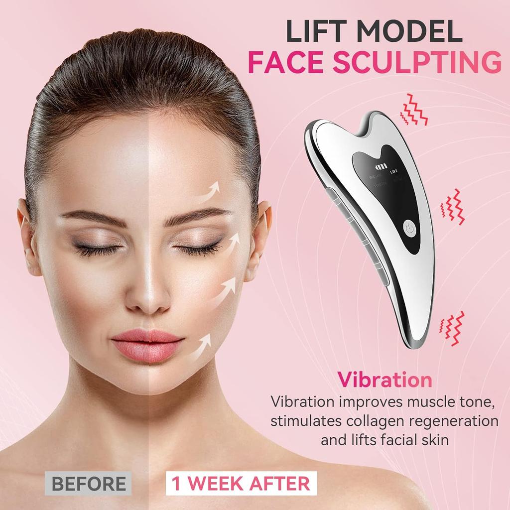 Face vibration massage introducer  facial scraping instrument  beautiful neck massager