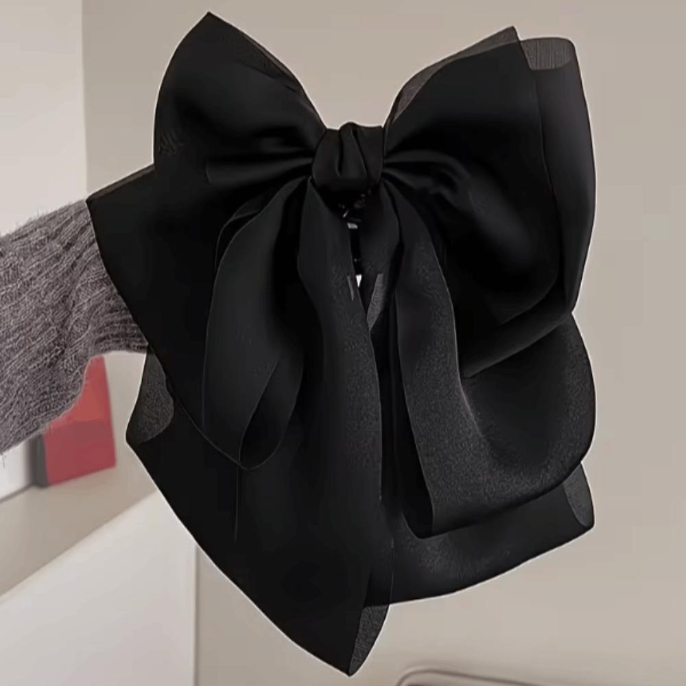 Wide Grip Oversized Bow Hair Claw Non-Slip Hair Clamp Fashion Style Hair Accessories For Women