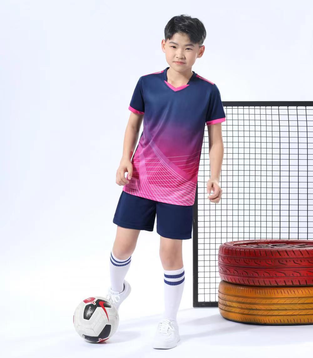 

Быстросохнущий спортивный костюм с коротким рукавом для взрослых и детей, идеально подходит для тимбилдинга, соревнований и отдыха, включает футбольную форму и тренировочный костюм XS