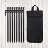 4/8Pcs Tent Stakes Forged Steel Tent Pegs Heavy Duty Ground Stakes 30cm Ground Anchors with Storage Bag for Camping Picnic