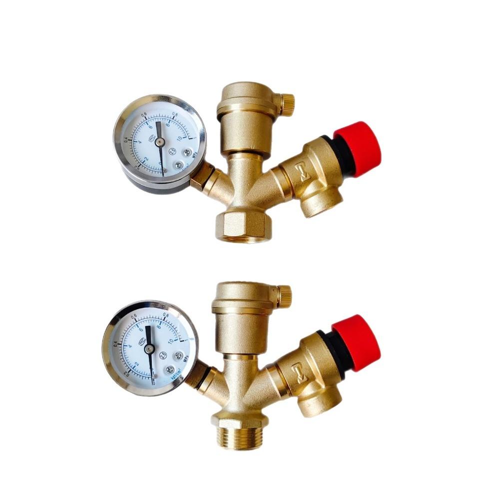 1/2'' 3/4'' 1'' Boiler Safety Group DN25 Reliable Brass Valve With Pressure Gauge Quick For Heating Systems