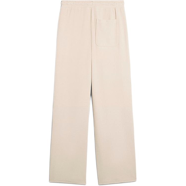 Puma Fashionable Straight Leg Breathable Versatile Knitted Sports Pants Women Bottoms Off-White 687717-87