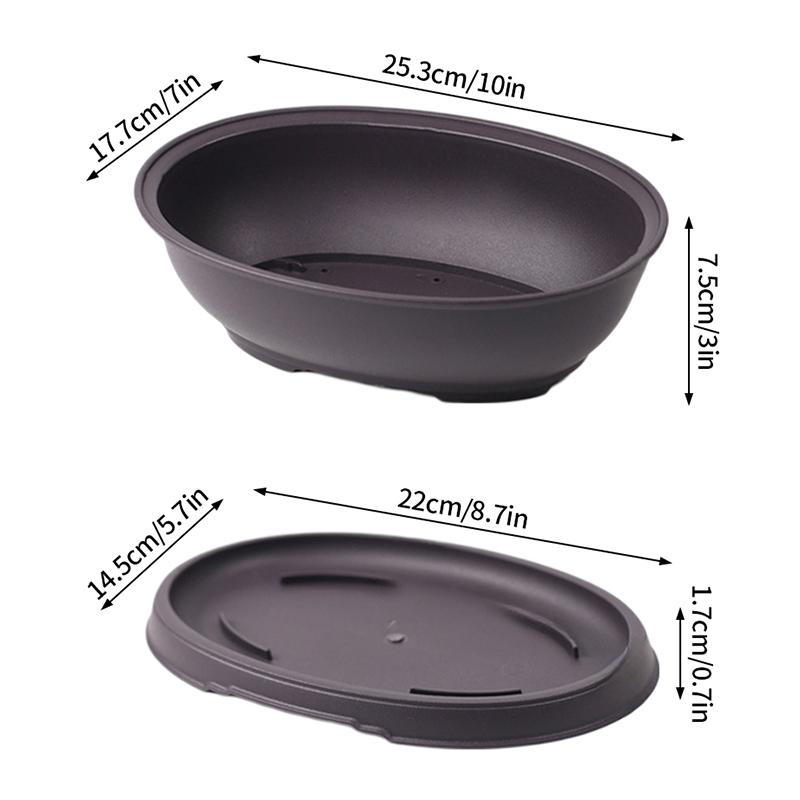 Bonsai Pot Imitation Purple Clay Flowerpot Plastic Plantpot Landscape Succulent Pot Garden Planter Gardening Macetas Para Planta