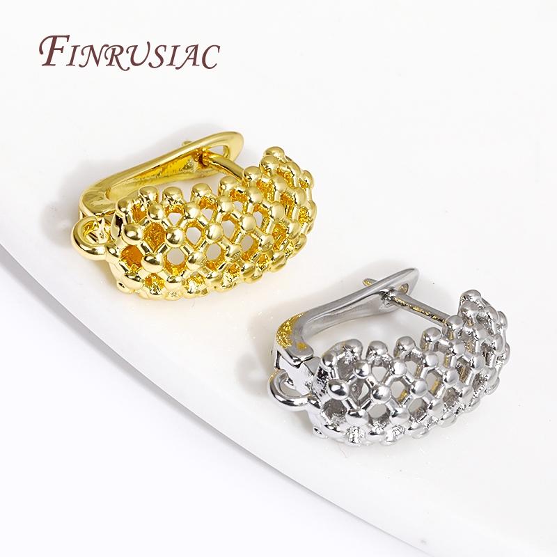 18K Real Gold Plated Basic Earwires Fasteners Earring Hooks Shvenzy Accessories For DIY Fashion Women Earrings Making Findings