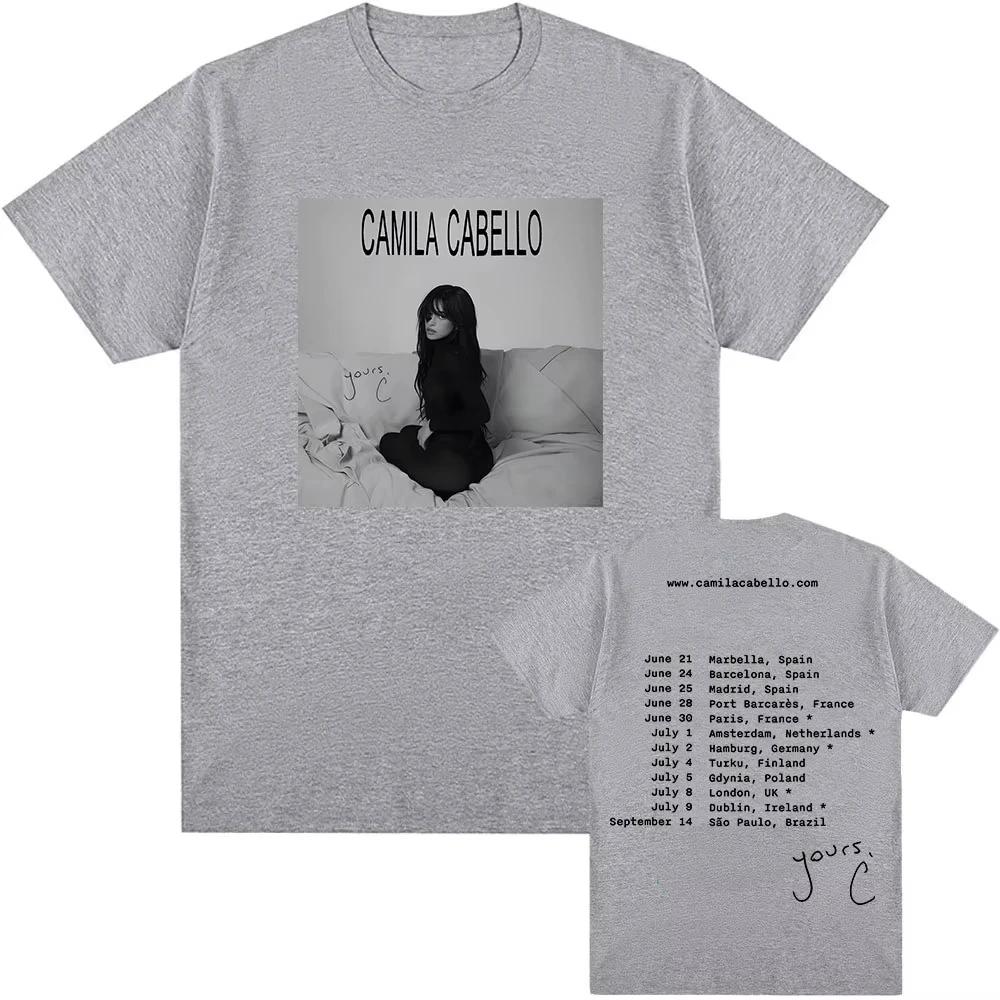Camila Cabello YoursCTour 2025 Tshirtfeaturing a feUnisex Singer Graphic Summer Womens Tshirtstreetwear Hiphop Style