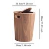 Wood Trash Can with Lid, Wastebasket Garbage Bin Decorative with Swing Lid Garbage Can,