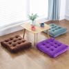 Square Seat Cushion 16x16 Inches Solid Color Stuffed Chair Pad Velvet Thick Seat Cushion for Dining Chair Floor Home Office