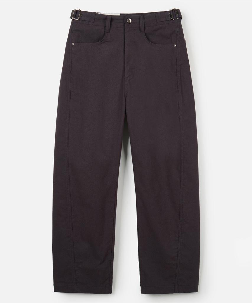 Poseuteupeulei Curved Cotton Pants_Gray