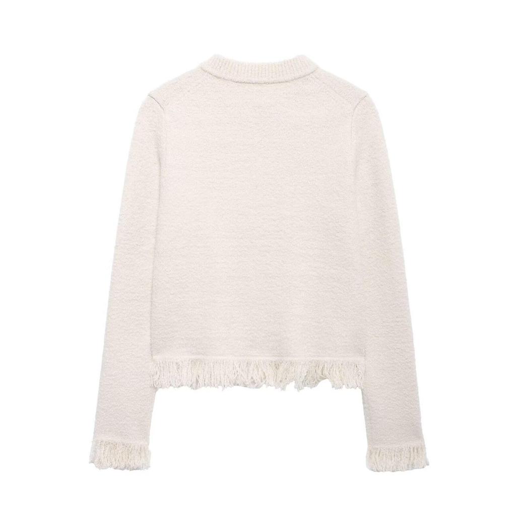 SHEIN Women's Autumn Bow Brooch Knitted Cardigan & Half Skirt Set: European-American Style.