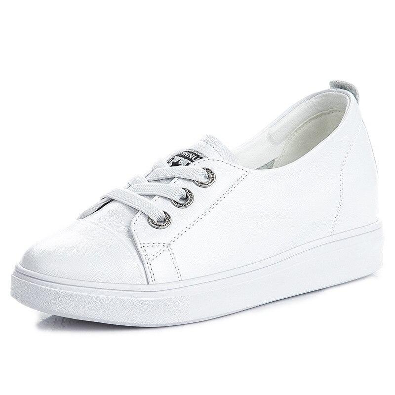 

Женские массивные кроссовки Koznoy из вулканизированной кожи 5 см, весенние удобные лоферы на платформе со шнуровкой, летние осенние брендовые удобные лоферы 40 белый