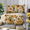 4Pc 3D Embroidered Daisy Pattern Home Decor Pillowcase Living Room Sofa Polyester Cushion Cover With Zipper