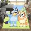 Bluey Bingo Adventure Floor Mat Suitable for Dormitory Decorate room Kitchen Game Room Antislip Carpet Anime Office Decor