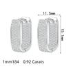 0.92ct Moissanite Earrings for Women Lab Grown Diamond Ear Studs 925 Silver Fine Jewelry Gift