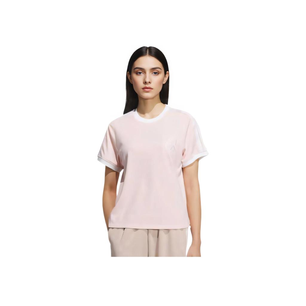 Adidas Comfortable Breathable Short Sleeve Regular T-Shirt Women tops Light-Pink JY7628