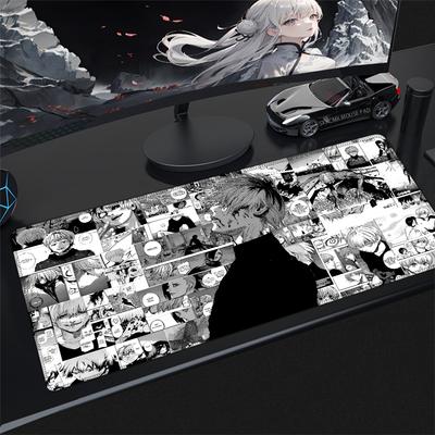 Anime Gaming Mouse Pad Large Extended T-Tokyo Ghoul Mousepad Non-Slip Rubber Base Print Lock Edge Desk Mat for PC Laptop Gamer