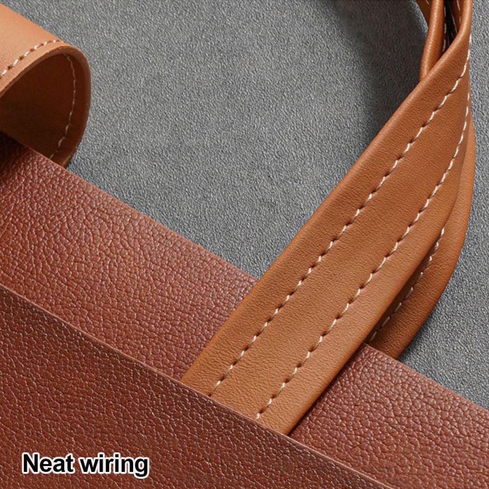 PU Documents Storage Bag Large Capacity Business Bag Durable File Folder  School Office Supplies