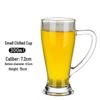 ZISIZ Large Capacity Thickened Glass Beer Mug with Handle