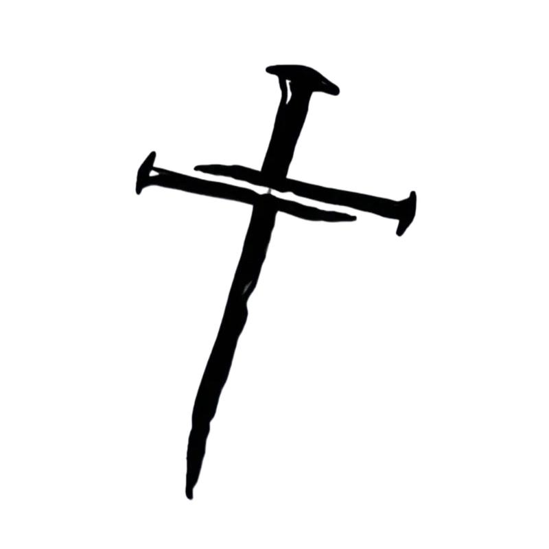 

Christian Crossing Of Nails Decal Sticker Decal Sticker Vehicle Decal for Car & Laptops Faith Symbol 20cm