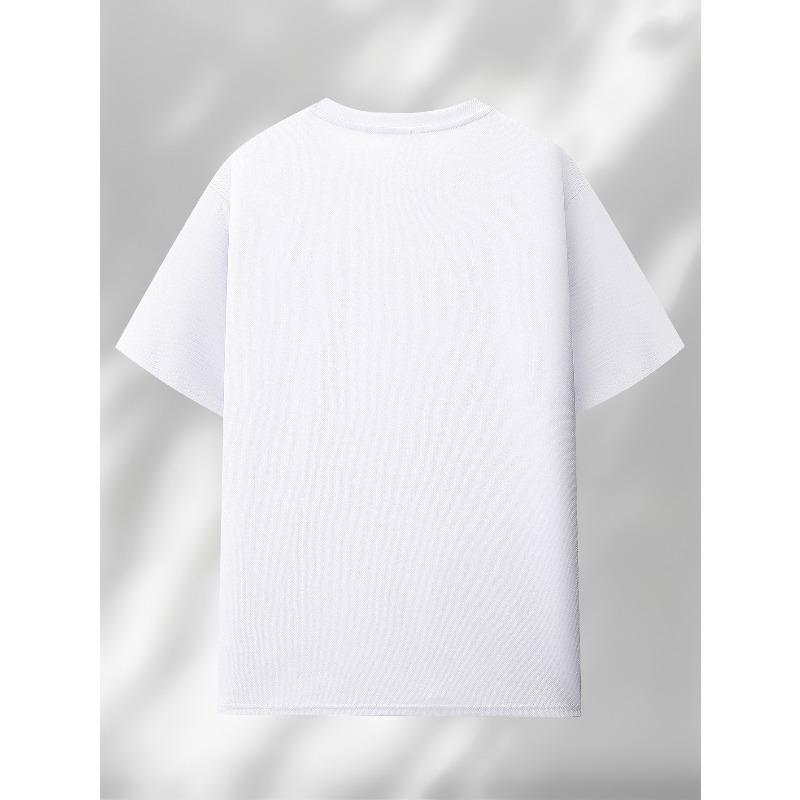 Men's House Music T-Shirt with Headphone & Sound Graphic Print - Breathable Summer Casual Round Neck Short Sleeve Tee Suitable for Parties, Festivals