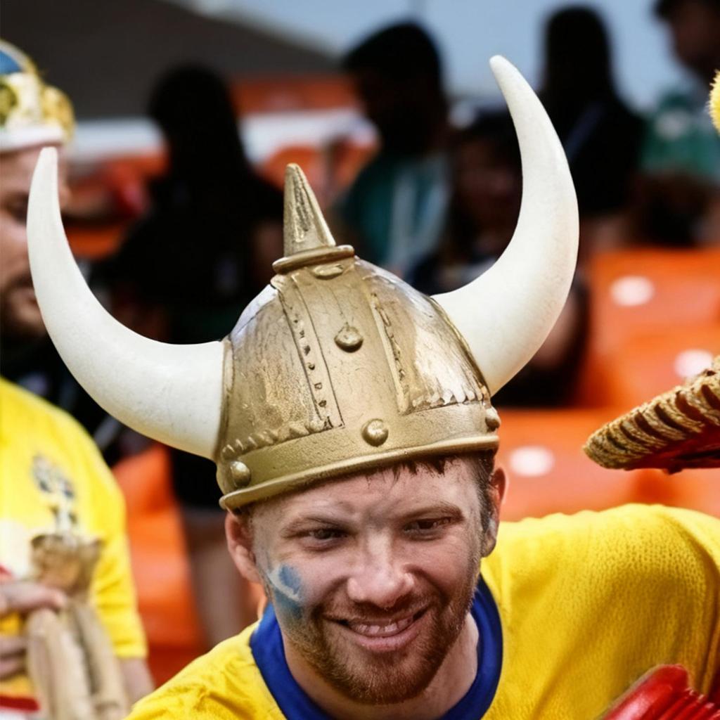 Medieval Hat Vintage Rustic Cosplay Adult Golden Medieval Viking Helmet With Horn Barbarians Halloween Costume Props