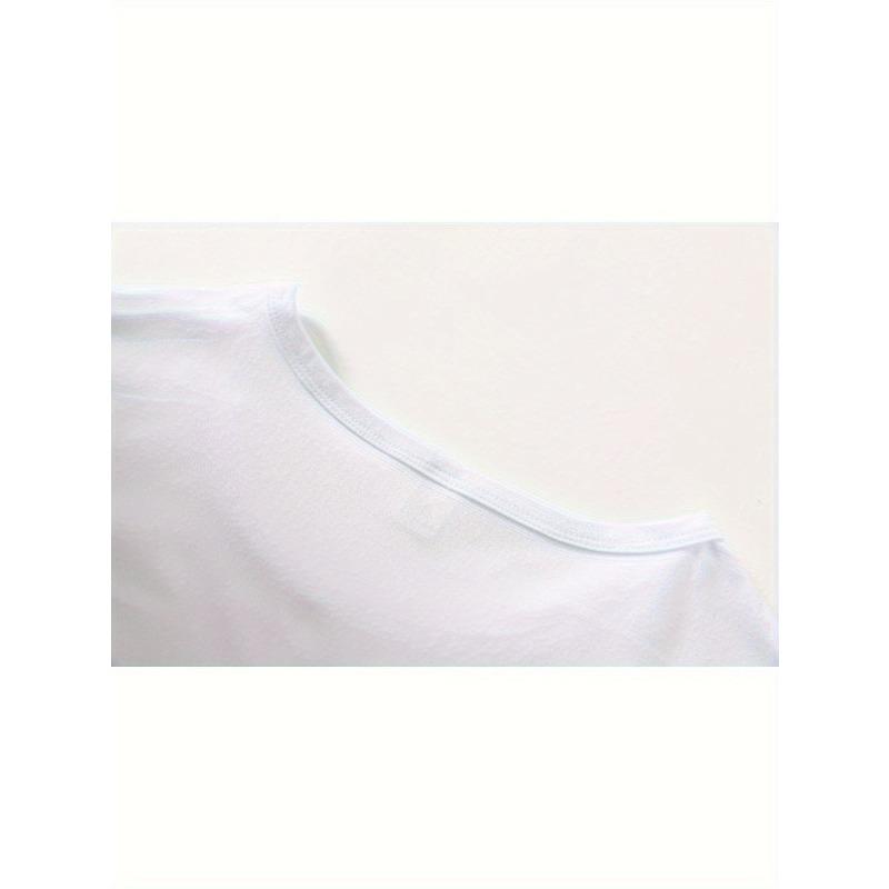 European Size Hot, Summer Women's Short Sleeve T-Shirt with Heart Pattern Print, Comfortable Breathable Fabric, Casual Sporty Style
