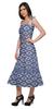Moomaya Printed Adjustable Shoulder Strap Women Casual Sleeveless Long Dress