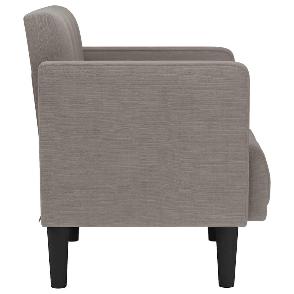 2 Seater Sofa Taupe 111 cm Fabric