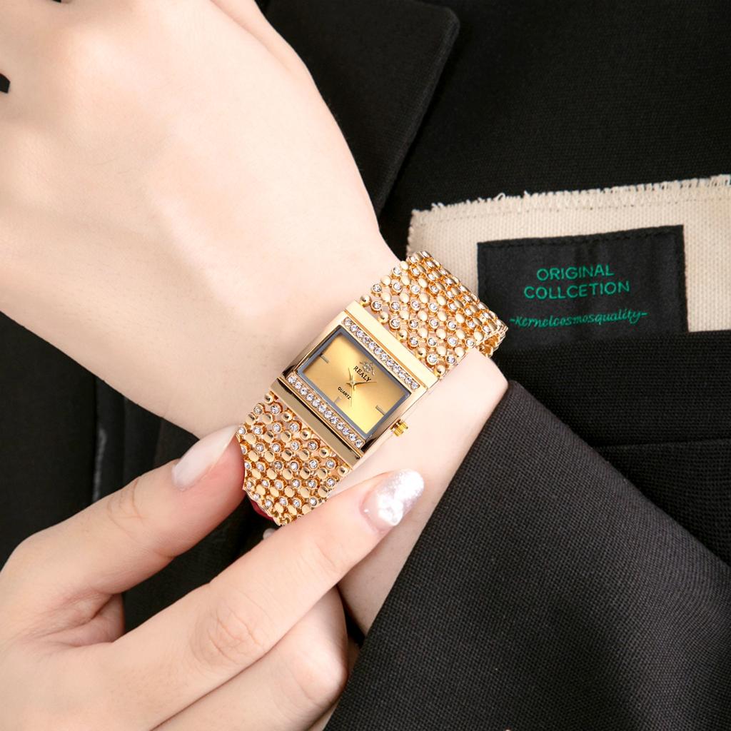 Women's Stainless Steel Quartz Watch Rhinestone Crystal Analog Wrist Watch